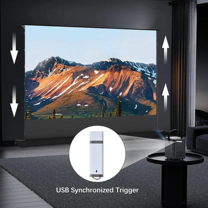 Premium 84" Foldable Projector Screen - ClearSight Ultra HD Portable Display with 1.2 Gain Matte Finish, Quick 3-Min Setup - Perfect for Outdoor Movies & Indoor Home Theater