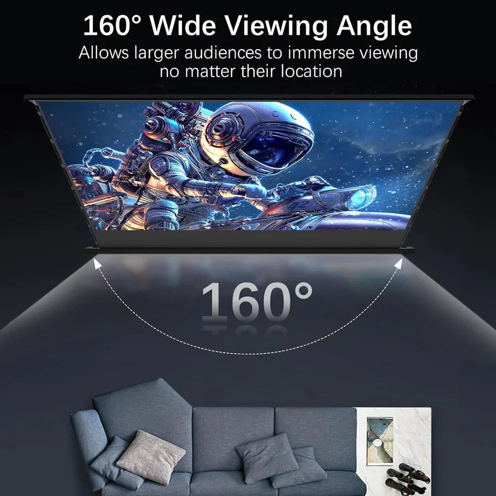 Premium 84" Foldable Projector Screen - ClearSight Ultra HD Portable Display with 1.2 Gain Matte Finish, Quick 3-Min Setup - Perfect for Outdoor Movies & Indoor Home Theater