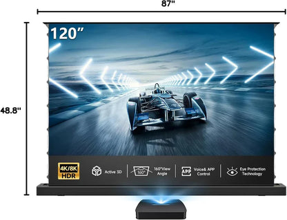 Premium 84" Foldable Projector Screen - ClearSight Ultra HD Portable Display with 1.2 Gain Matte Finish, Quick 3-Min Setup - Perfect for Outdoor Movies & Indoor Home Theater