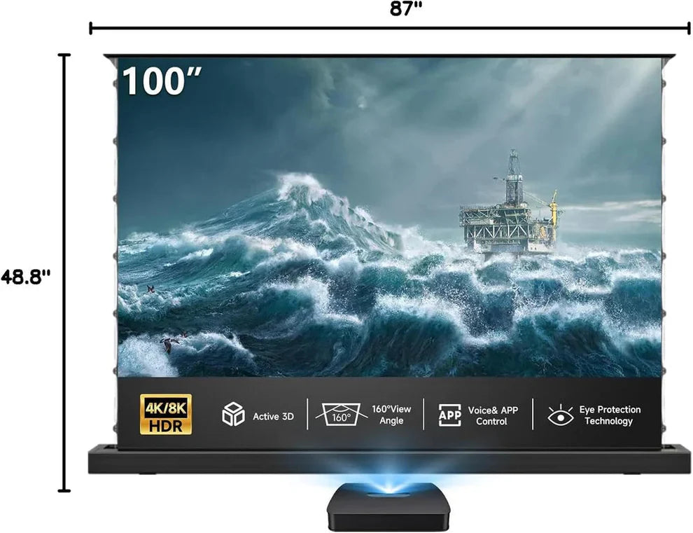 Premium 84" Foldable Projector Screen - ClearSight Ultra HD Portable Display with 1.2 Gain Matte Finish, Quick 3-Min Setup - Perfect for Outdoor Movies & Indoor Home Theater
